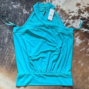 White House Black Market Turquoise Halter Top